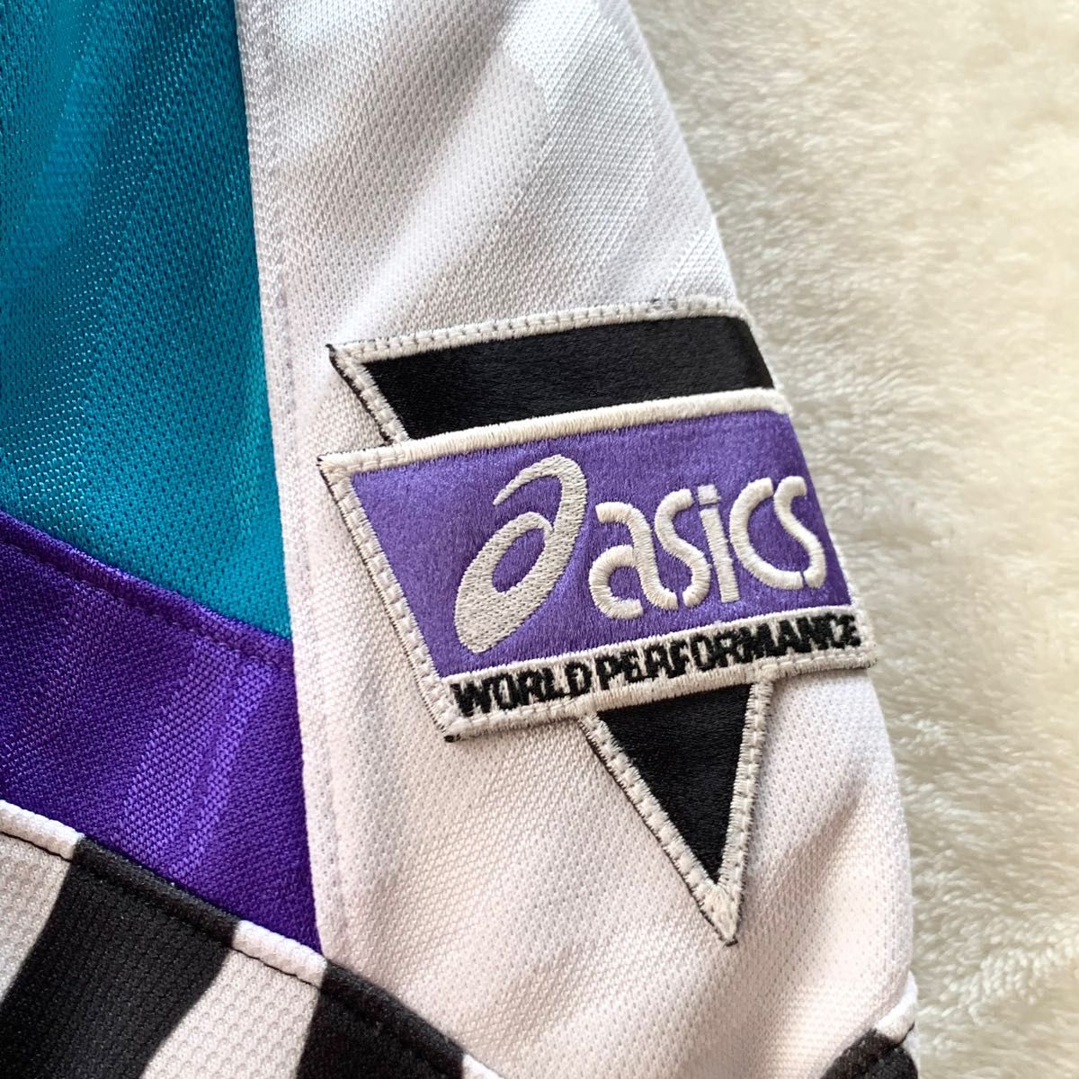 【美品】90s アシックス トラックジャケット ジャージ ヴィンテージ ゼブラ柄