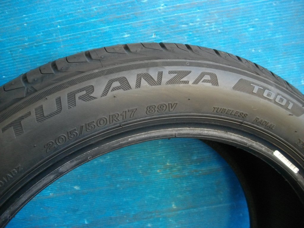 【H】新車外し BRIDGESTONE トランザ TURANZA T01 205/50R17 2023年製 4本セット ノート オーラ e-POWER セレナ インプレッサ など_画像2