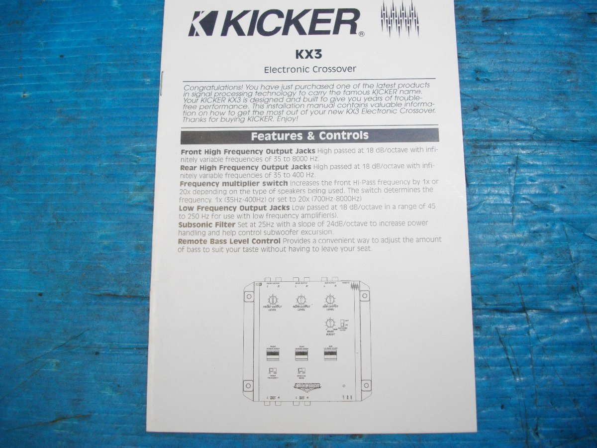 SA[0309]KICKER Kicker KX3 crossover 3Way unused goods 