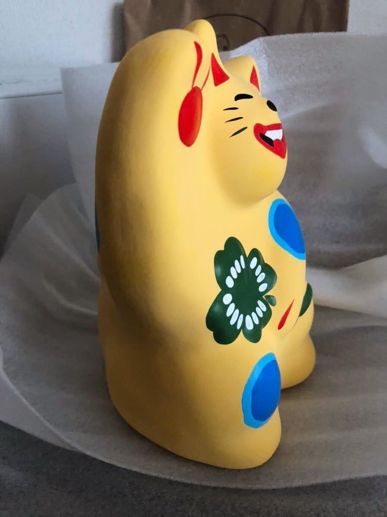 輪葉葉 福来る 大猫 招き猫 (大) わはは工房 窯出し日限定 希少 輪葉葉 福来る 大猫 招き猫 (大) わはは工房 窯出し日限定 希少