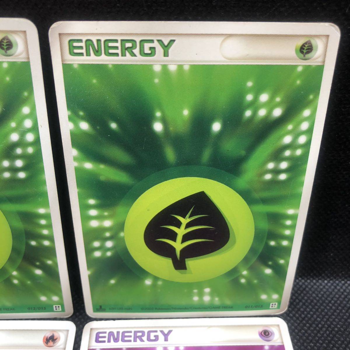 ポケモンカード　基本エネルギー　草エネルギー　炎エネルギー　エスパーエネルギー　クイックエネルギー　4枚セット_画像3