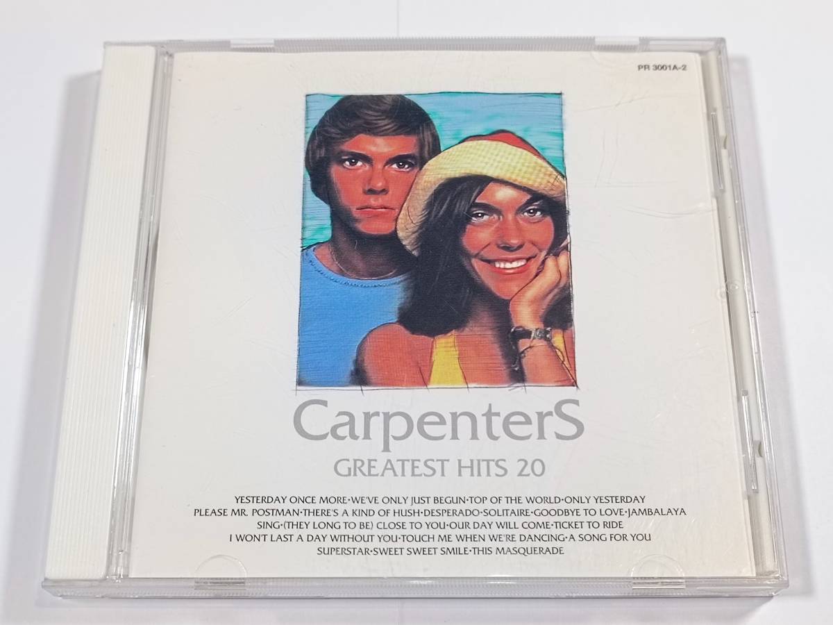 【 帯付 】◆Carpenters◆ カーペンターズ Greatest Hits 20 グレイテスト・ヒッツ CD ベスト 輸入盤 / PR 3001 A-2_画像1