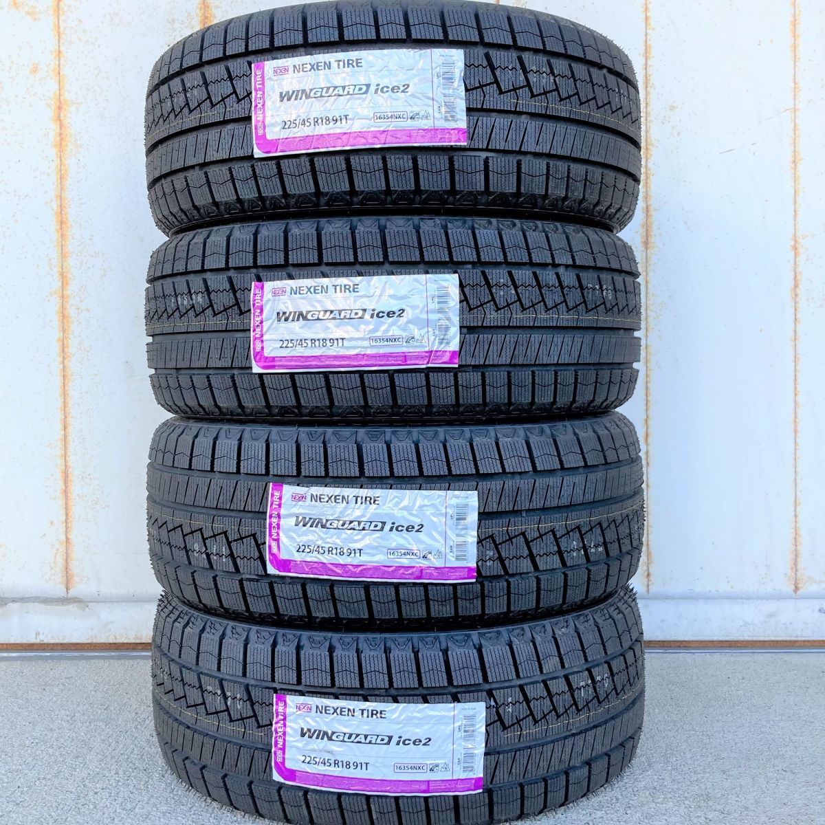 送料別 新品 4本セット (KV0002.16) 225/45R18 91T NEXEN WINGUARD ice2 スタッドレスタイヤ 2022年　 225/45/18_画像1