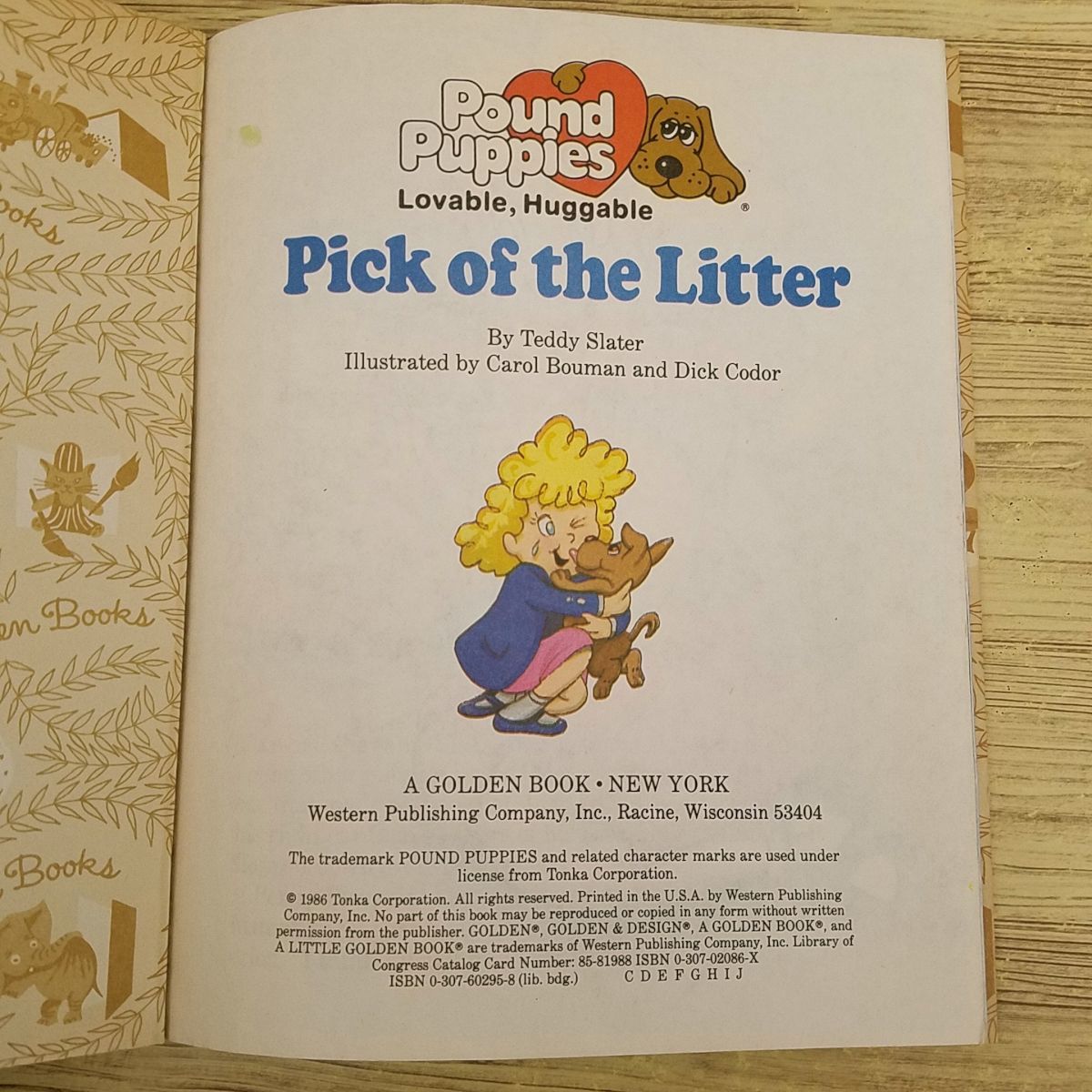 外国語絵本[パウンド・パピー Pound Puppies Lovable, Huggable : Pick of the Litter] 1986年？ 洋書 英語絵本 リトルゴールデンブック_画像7