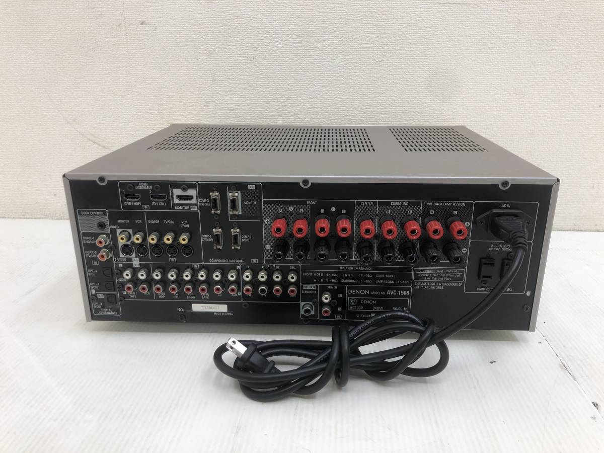 DENON Denon AV Surround amplifier [AVC-1508]AV amplifier Surround amplifier audio present condition goods 