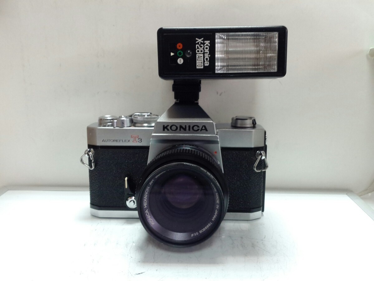 KONICA《コニカ》コニカ　T3 後期型 ◎ 希少・作動品・標準レンズ・ストロボ付 ◎ 　1974年_画像1