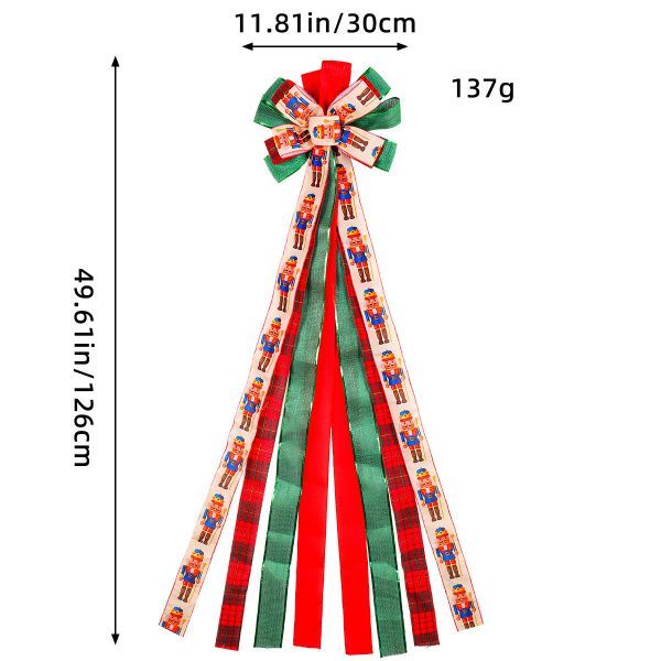 クリスマスツリー トップスター 置物　リボン飾り ツリートップ飾り　R630_画像2