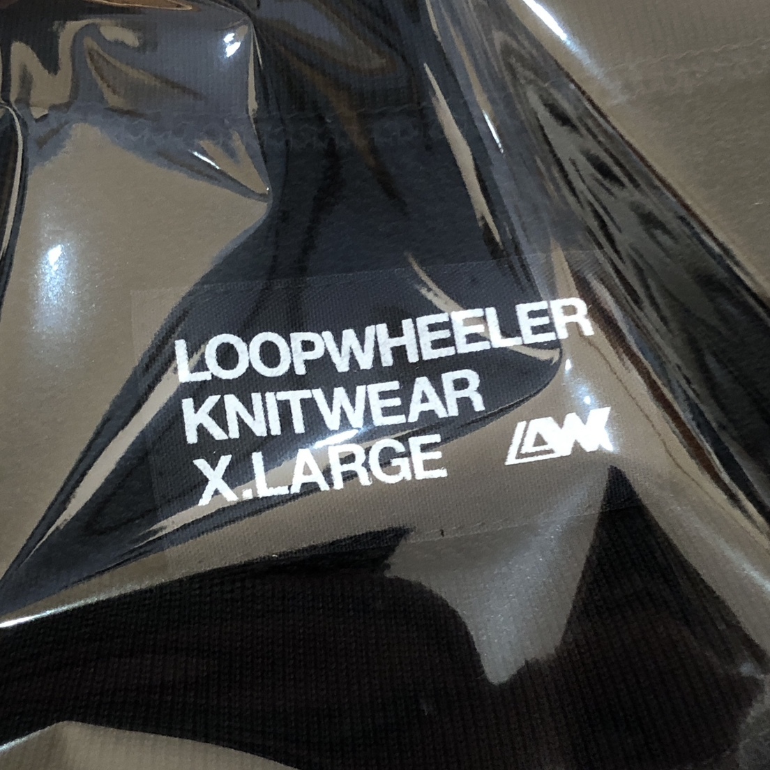 新品タグ付き　LOOPWHEELER　スビンゴールドプレミアム スウェット トレーナー ブラック XLサイズ / ループウィラー 高級スウェット_画像3