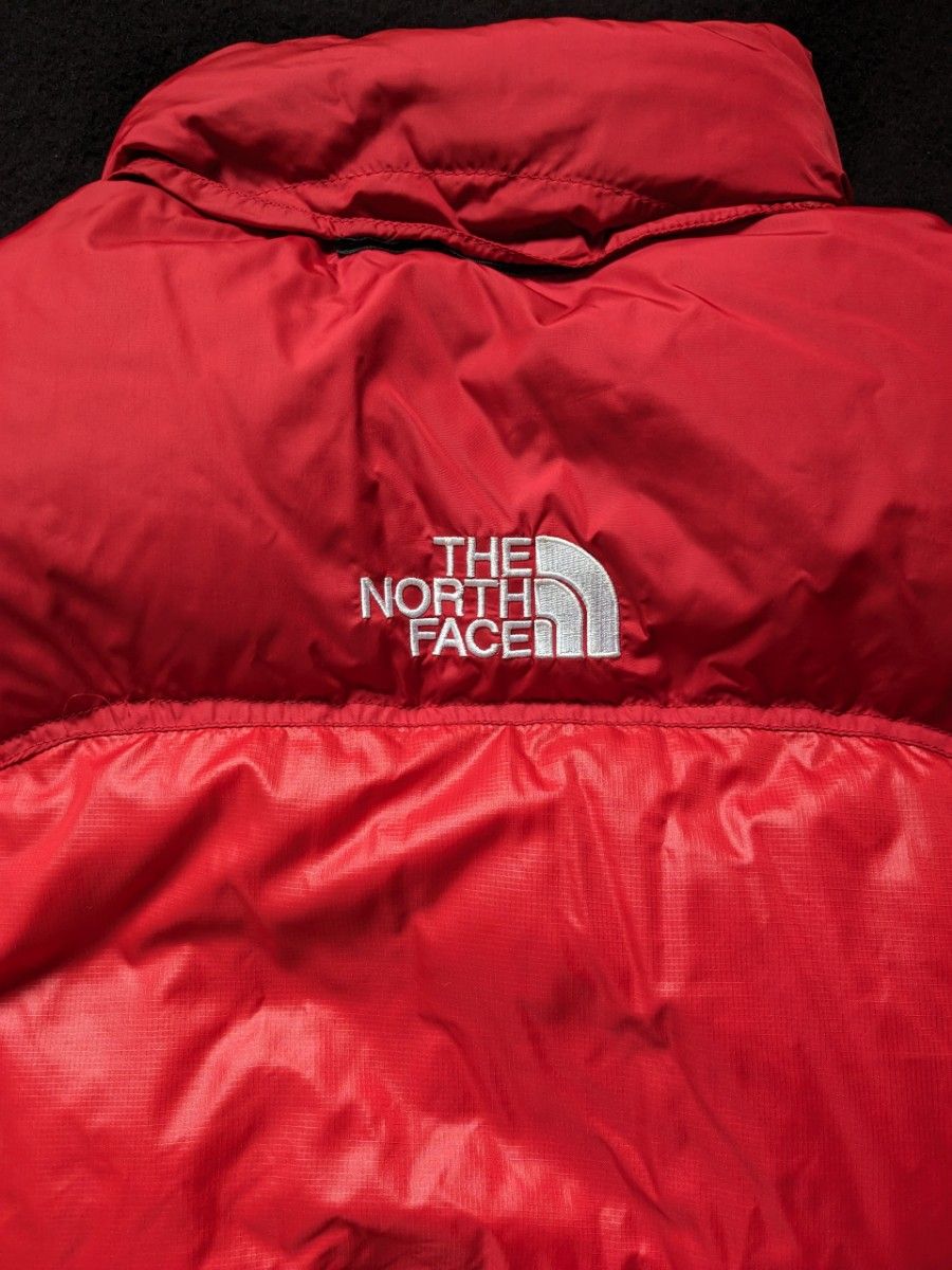 ザ　ノースフェイス　センターロゴ　ヌプシ　ダウンベスト　Lサイズ 700 赤色　レッド　90s THE NORTH FACE 