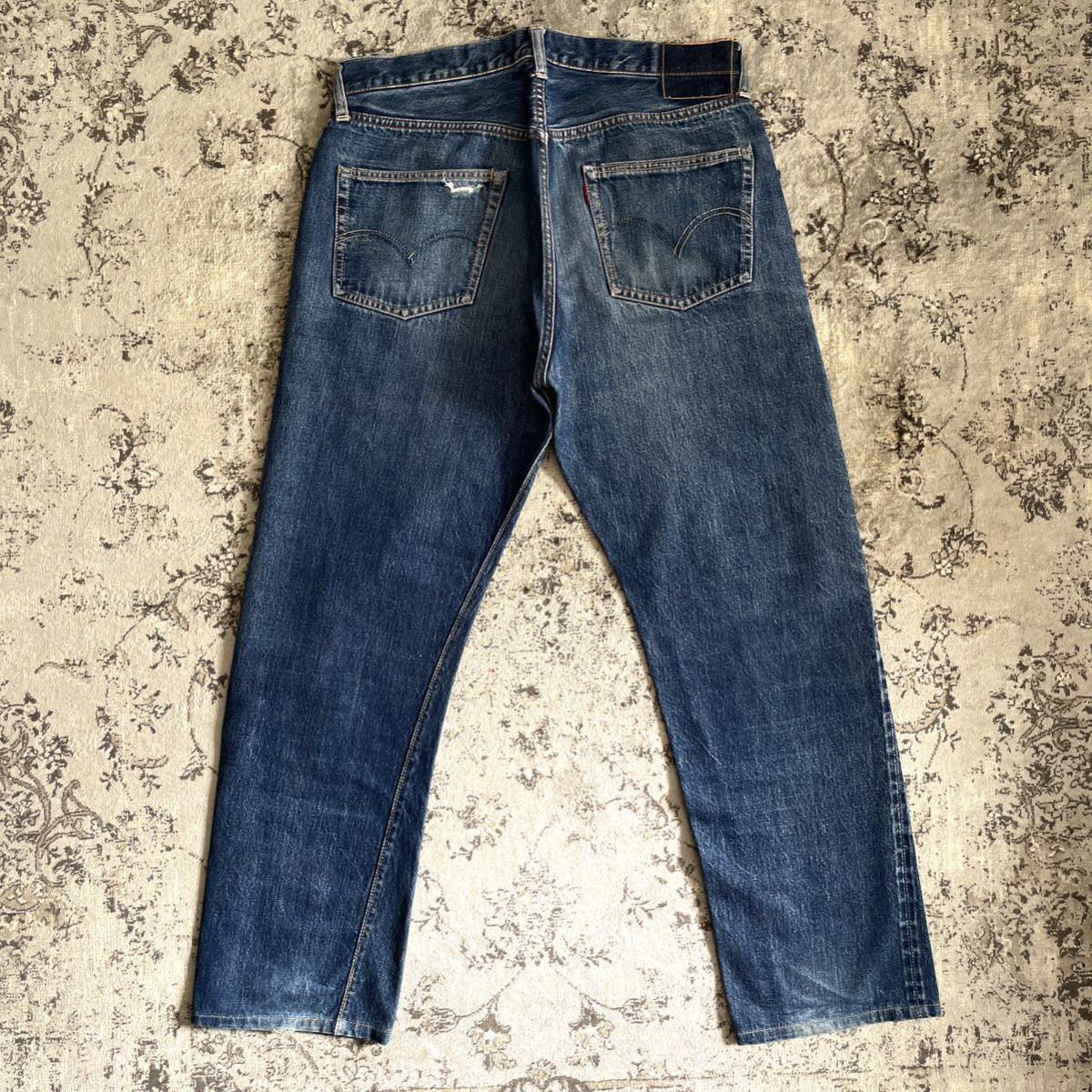 【極上】Levi's 60's 501XX BIGE Wネーム イエロー 大戦 赤耳 BIGE 大戦 501zxx 551zxx 66前期 片面 革パッチ 506xx 507xx_画像2