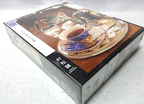 500 piece *. pine .* new work jigsaw puzzle [ tea time .. cat ] new goods 