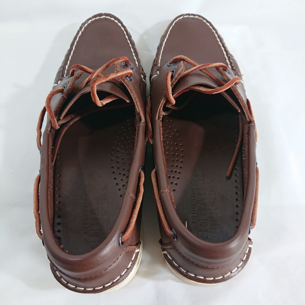 ■セバゴ/ドッグサイズ/デッキシューズ/茶レザー/us9ハーフM(Middle)/27.5㌢Dウィズ/モカシン/SEBAGO