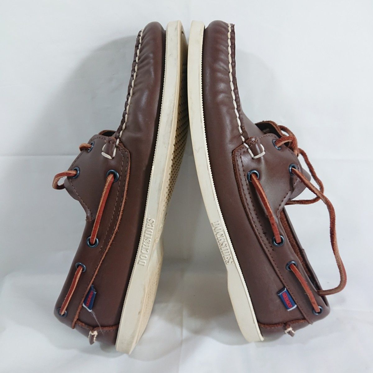 ■セバゴ/ドッグサイズ/デッキシューズ/茶レザー/us9ハーフM(Middle)/27.5㌢Dウィズ/モカシン/SEBAGO ■セバゴ/ドッグサイズ/デッキシューズ/茶レザー/us9ハーフM(Middle)/27.5㌢Dウィズ/モカシン/SEBAGO