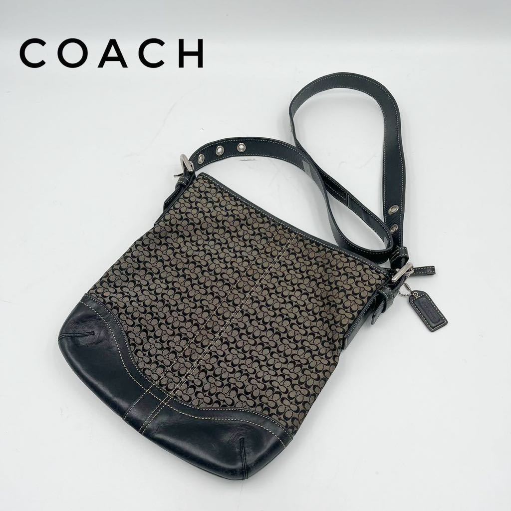 柔らかい ☆美品☆COACH コーチ バッグ かばん ショルダーバッグ 黒