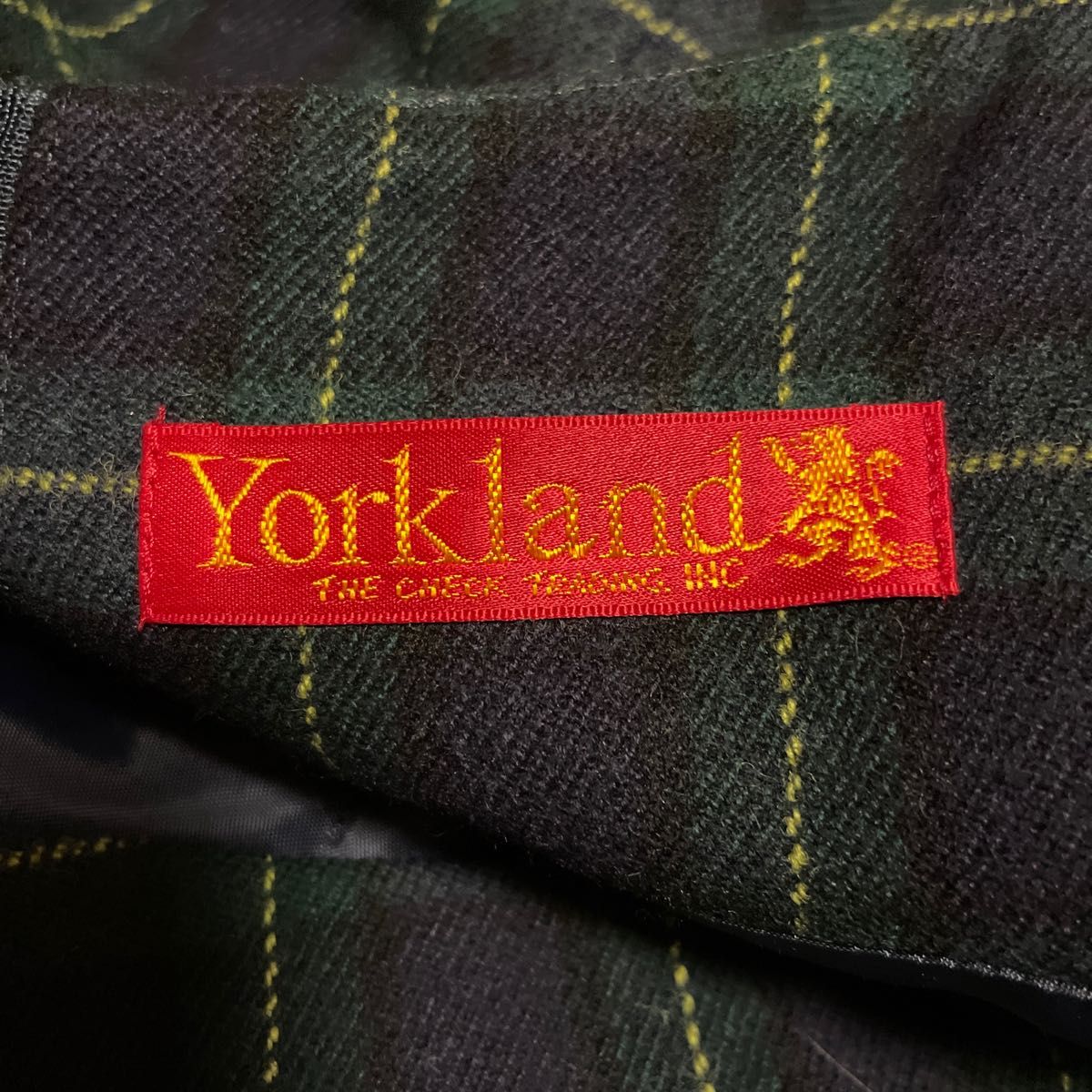 Yorkland ヨークランド　タータンチェック　切り替えワンピース　ジャンパースカート