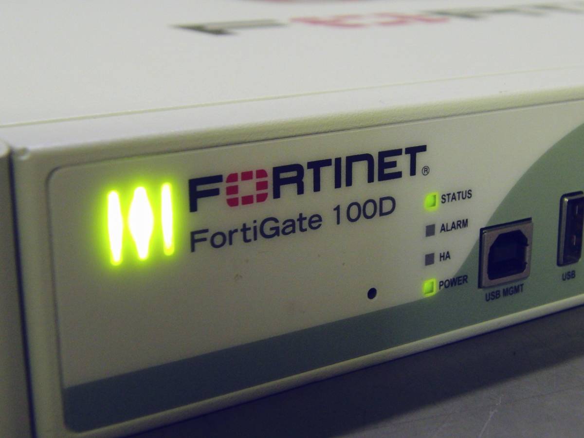 FORTINET　FG-100D　FortiGate-100D　統合セキュリティ　通電確認のみ　/BH55_画像6