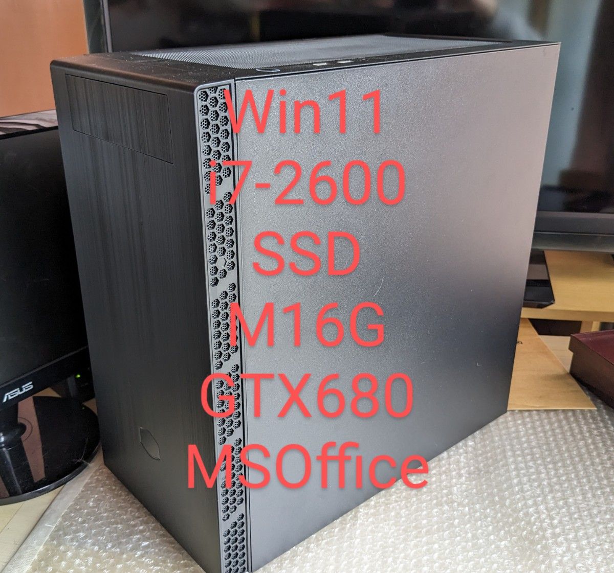 №82、Win11、i7-2600、SSD、M16G、GTX680、MSOffice2021 ゲーミングPC