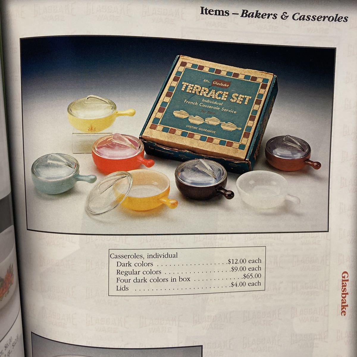  foreign book oven wear antique tableware book@ Pyrex Fire King glass Bay k370 jpy sending America Vintage catalog book