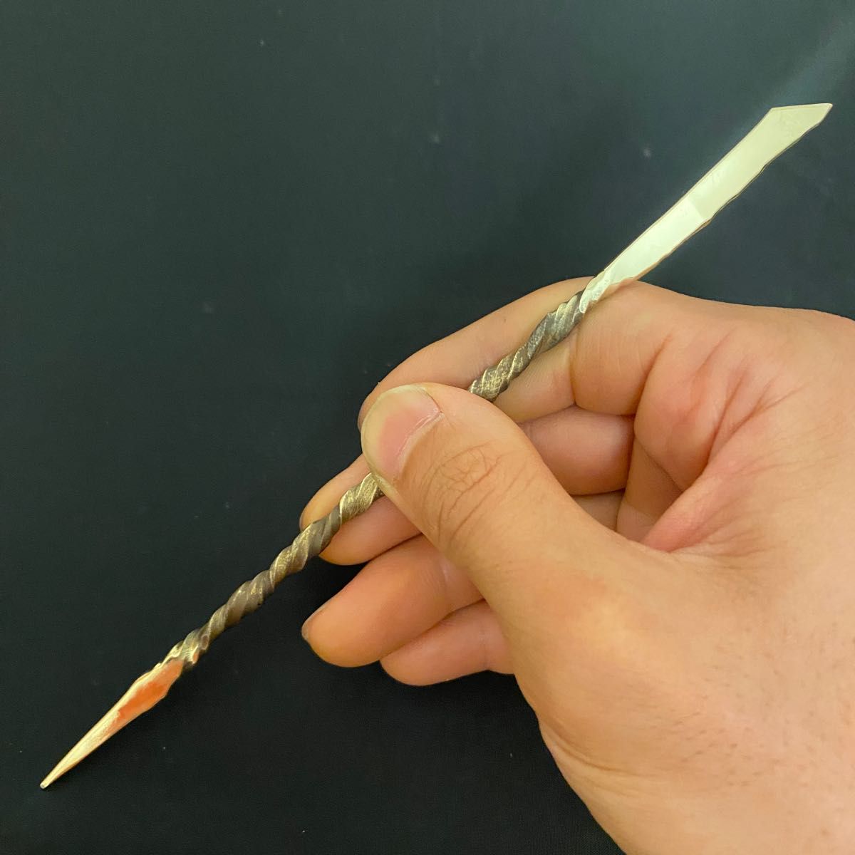 ソイルスティック　根かき棒　アンティーク薙刀（約幅4.5mm 長さ20cm）サボテン植え替え　ガーデニング　観葉植物　アガベ　