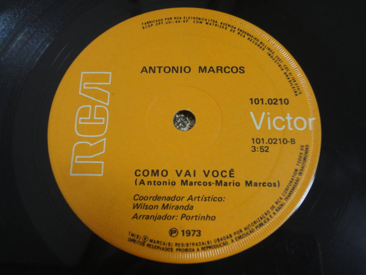 ★オリジナル！Antonio Marcos / O Homem de Nazareth - Como Vai Voce / ブラジルSSW/男性ボーカル物 / RCA Victor (101.0210)_画像4