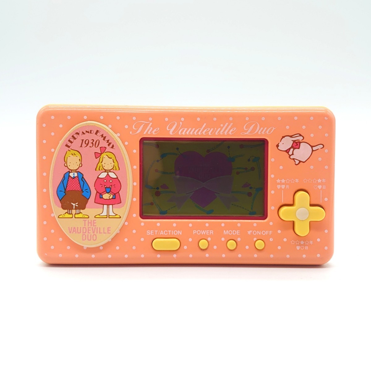 EDDY AND EMMY Eddie &emi-THE VAUDEVILLE DUO Heart mint kis Tommy Sanrio LCD game machine Showa Retro that time thing rare tp-23x880