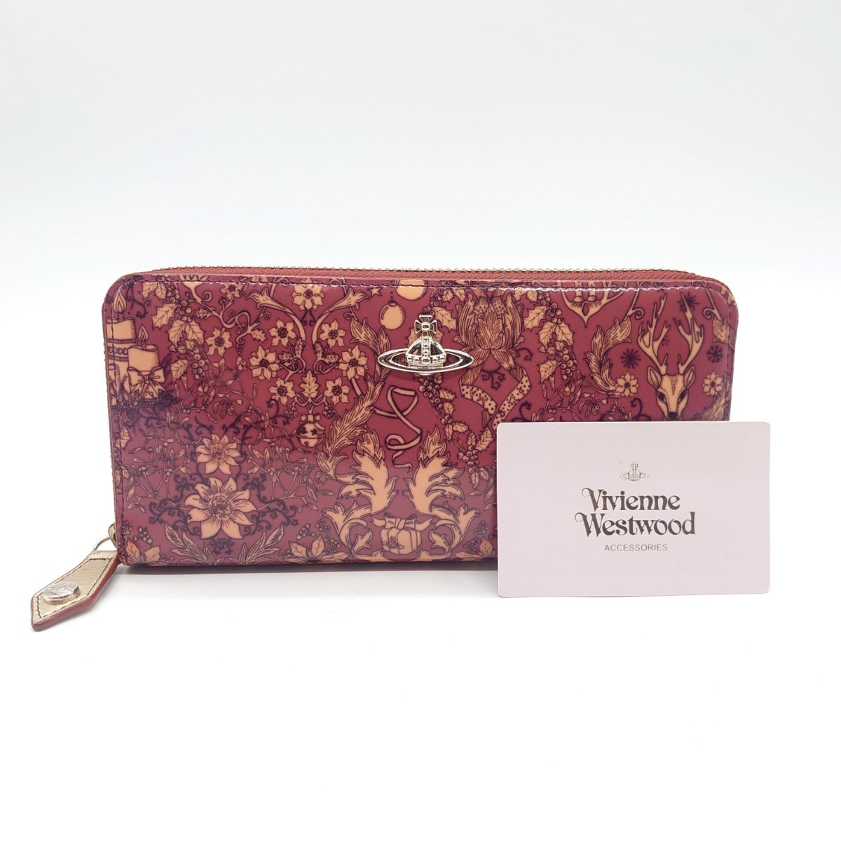 Vivienne Westwood ヴィヴィアン・ウエストウッド ディアスポラ ラウンドファスナー 長財布 花柄 メタル オーブ ブランド ロゴ tp-23x930