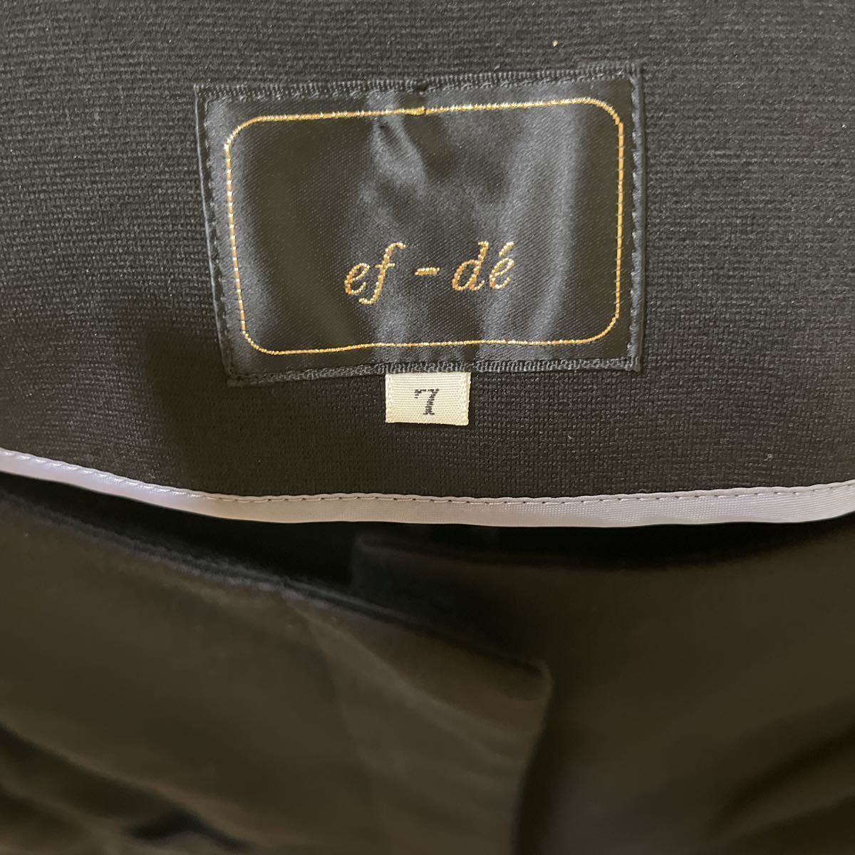 エフデ ef-de フォーマルスーツ ジャケット　スカート　黒　7 小さいサイズ_画像7