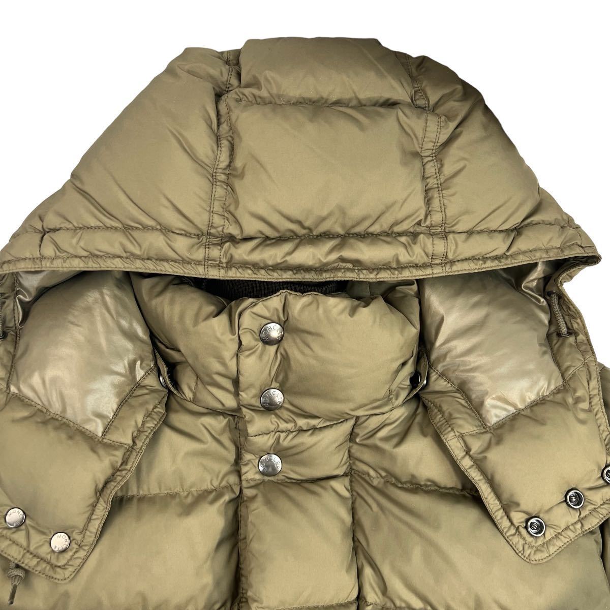 定価約20万 美品 MONCLER モンクレール AMBROISE ダウンジャケット サイズ2/M-L相当 コヨーテ ベージュ ハングリー製 最高級品 名作 A2471_画像5