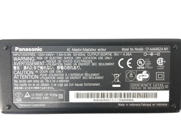 【10個セット】Panasonic CF-AA6402A M1 16V 4.06A 65W CF-B10/B11/SX1/SX2/SX3/NX2/NX3/NX10/SZ5等適合 中古純正 動作保証【送料無料】_画像3