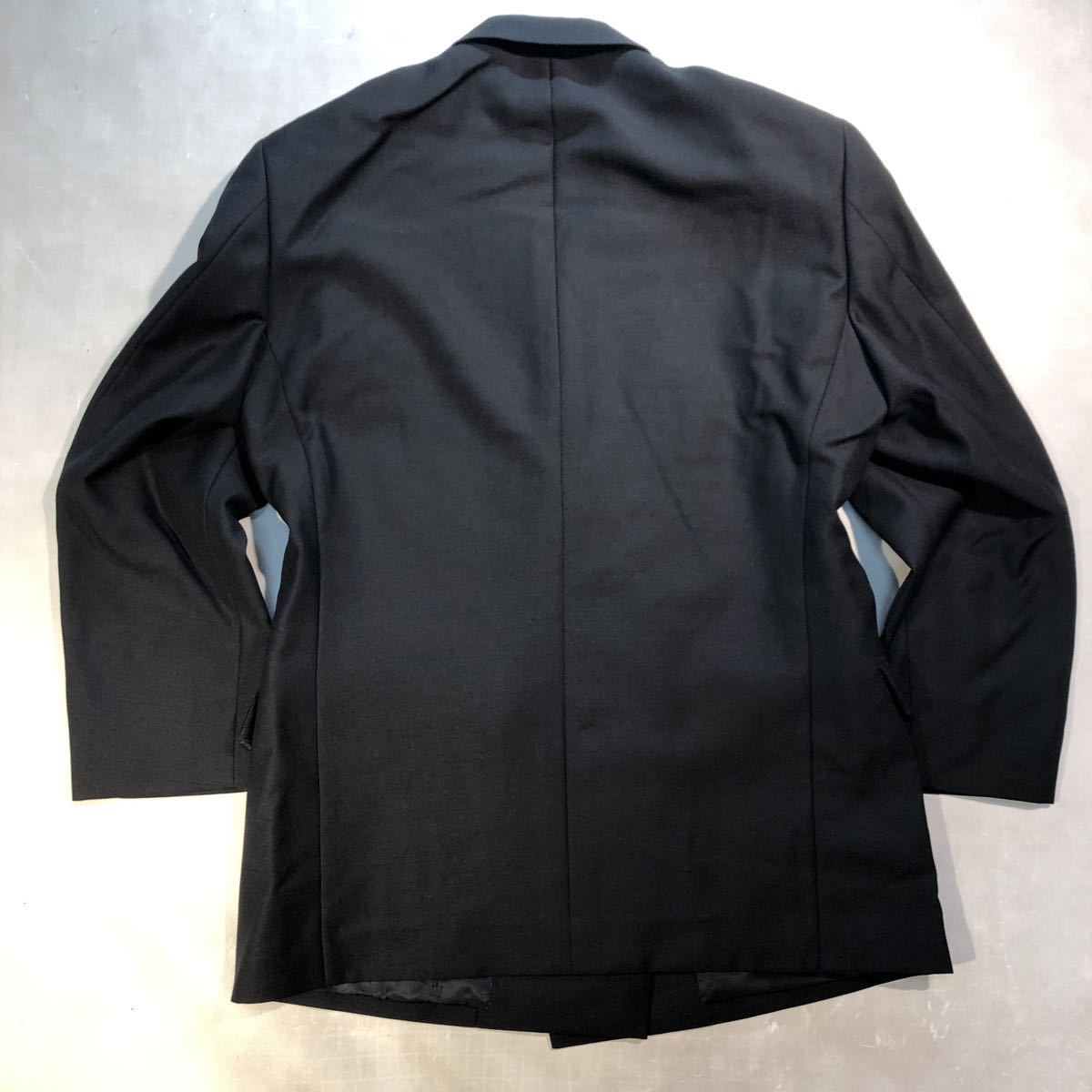 新品【サイズA6 L★定価5.8万 礼服】4Bダブルスーツ 喪服 本物の黒 ブラックフォーマル 背抜き ノーベンツ 2タック 冠婚葬祭 セットアップ_画像5