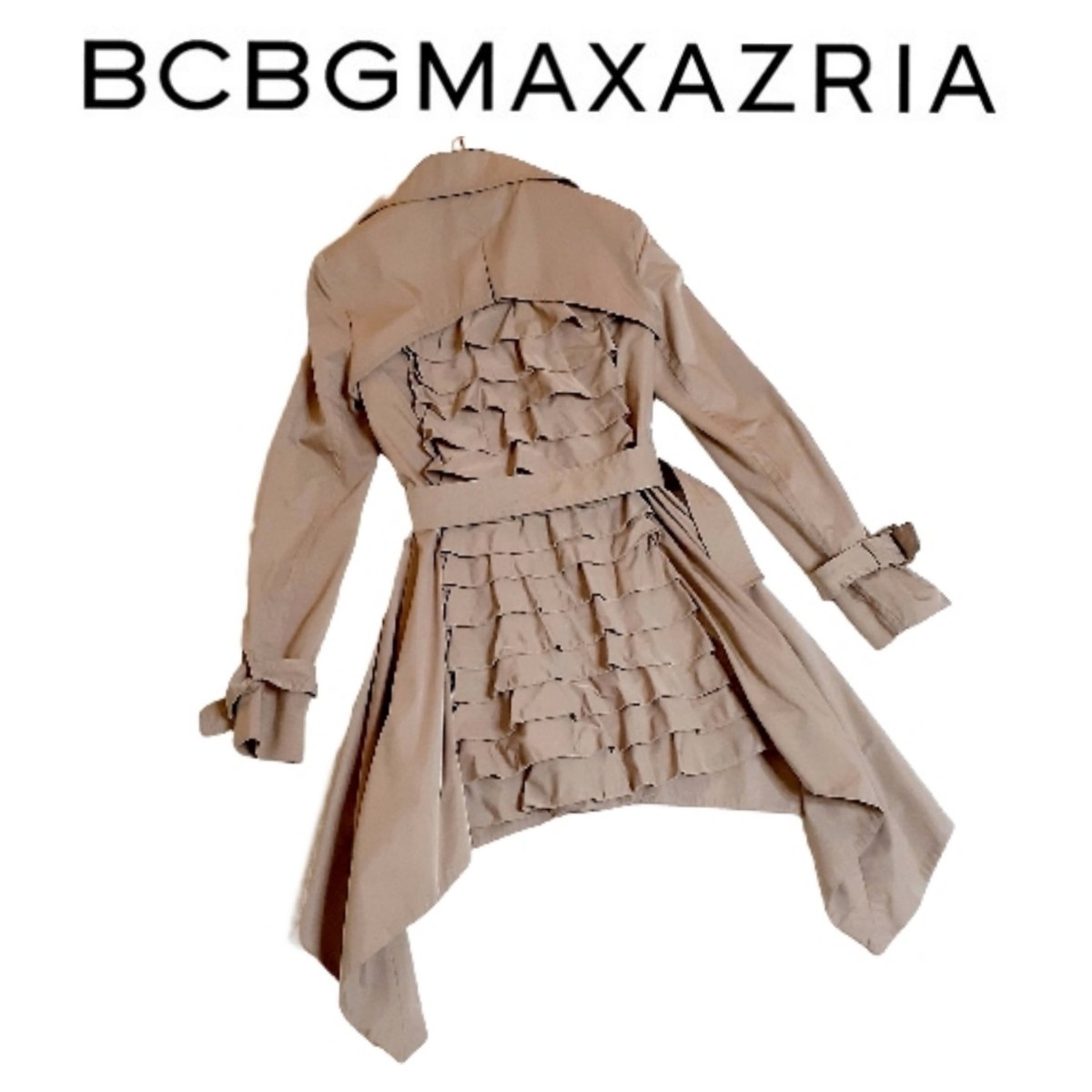 正規通販】 ◇BCBG◇背面フリル変形トレンチコート☆ビーシービージー