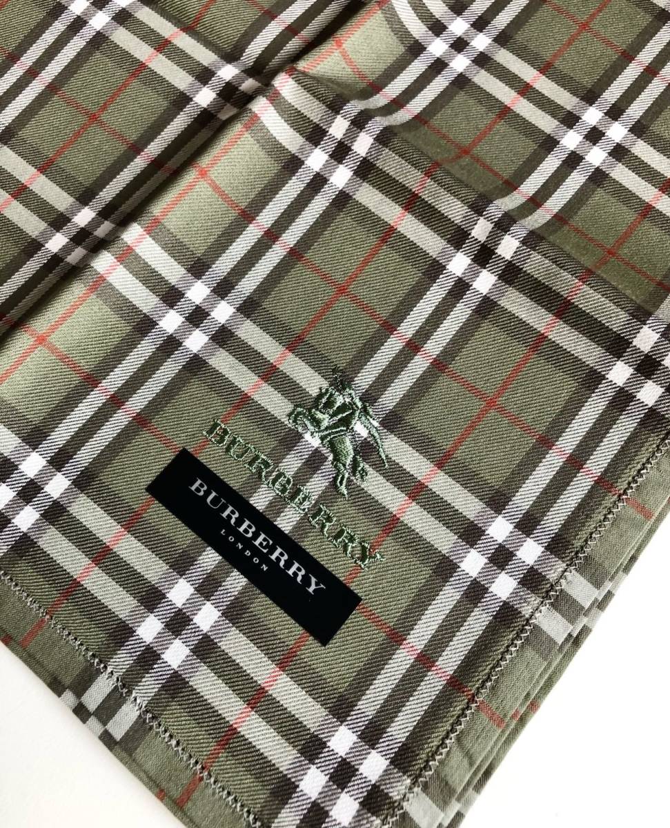 新品未使用★刺ロゴ　大人気レア柄　Burberry バーバリー◆ミニスカーフ★ ハンカチ ( D11)_画像1