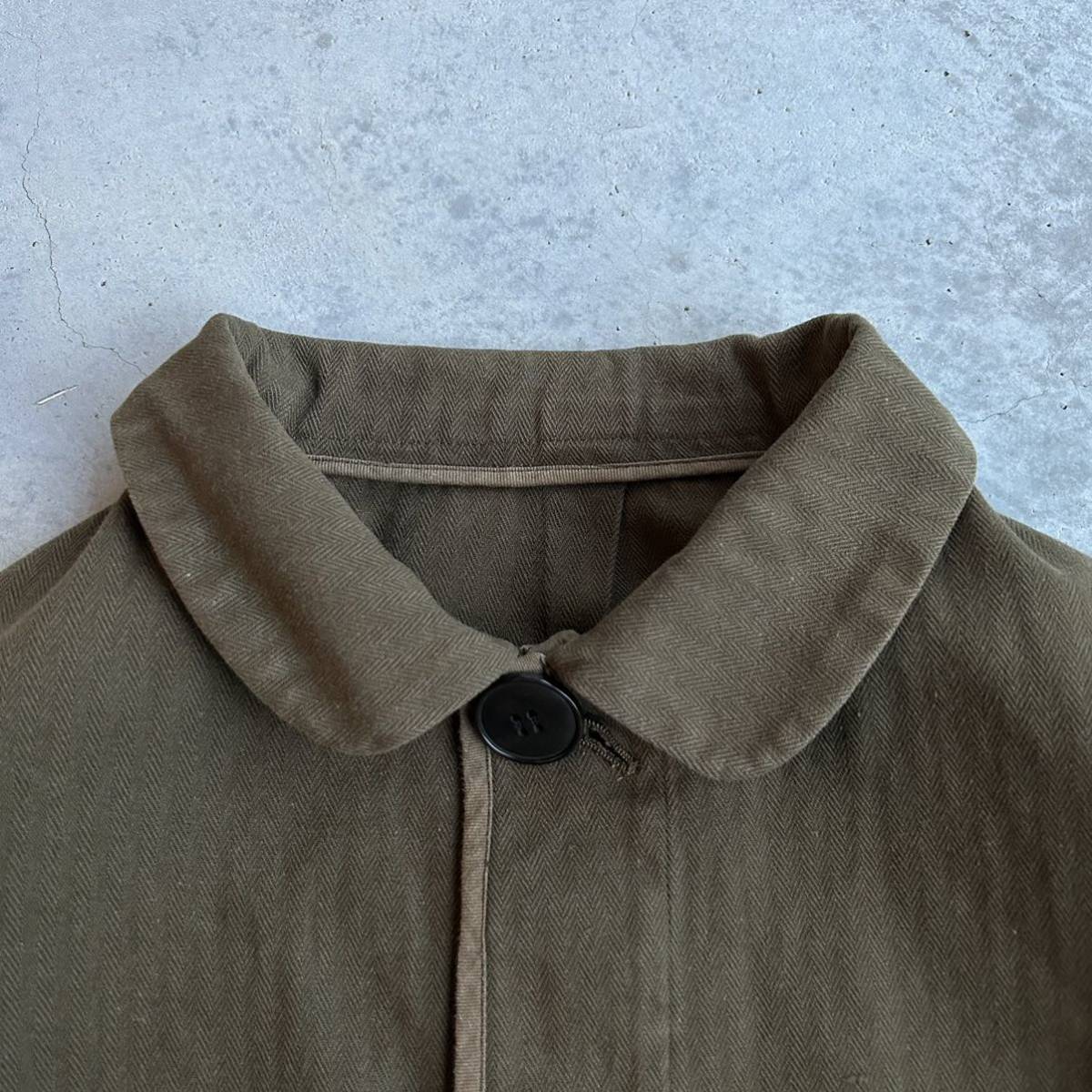 定価50000円 Y's ワイズ ヘリンボーン ジャケット ブルゾン 3 JACKET 丸襟 比翼