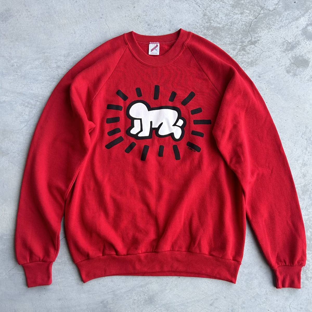 激レア USA製 80s ビンテージ XL キースヘリング スウェット 激レア USA製 80s ビンテージ XL キースヘリング スウェット