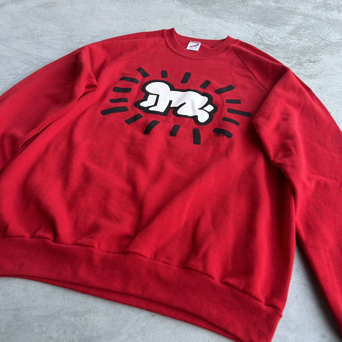 激レア USA製 80s ビンテージ XL キースヘリング スウェット スウェットトレーナー 激レア USA製 80s ビンテージ XL キースヘリング スウェット スウェットトレーナー