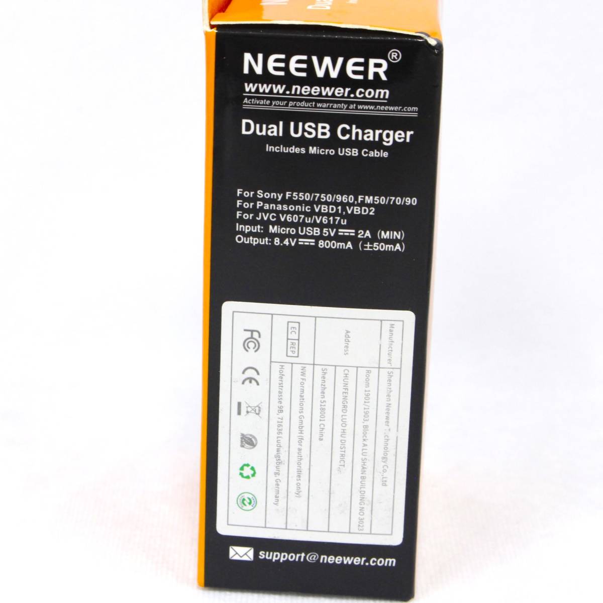 新品・未開封【NEEWER】Dual USB Charger／NW-USBF550／SONY Panasonic JVC／バッテリーチャージャー 充電器 互換／2304-K0388⑦V(NT)_画像4