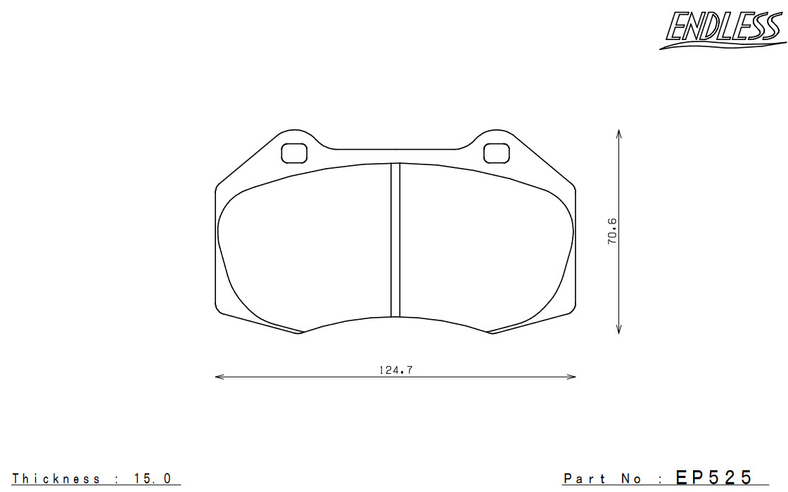 ENDLESS エンドレス ブレーキパッド SSM PLUS 1台分セット ロードスター/ユーノスロードスター ND5RC(ブレンボキャリパー装着車) MP525432_画像3