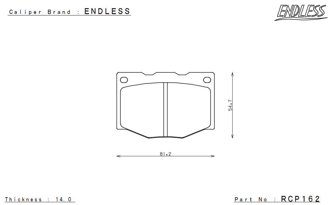 ENDLESS エンドレス ブレーキキット(リア専用) S2 リア スカイライン BCNR33 ECZ2BBCNR33_画像2