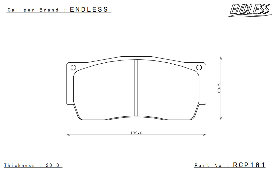 ENDLESS エンドレス ブレーキキット MONO6 SPORTS TA フロント インプレッサ GRB/GRF 純正ブレンボキャリパー装着車 EFZ6BGRB_画像2