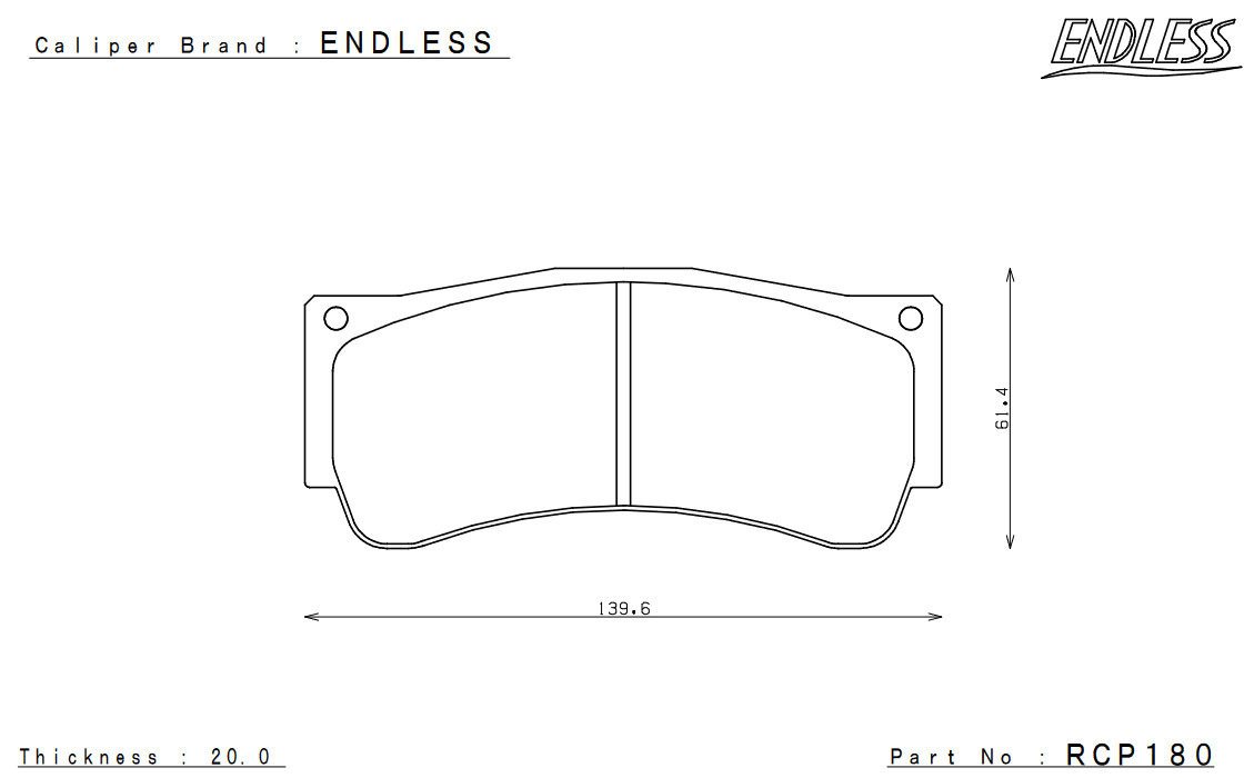 ENDLESS インチアップキット-2 MONO6 SPORTS TA&Racing 4 彫文字仕様 Version2 フロント&リア 前後セット WRX STI VAB D型以降 EFZFXVABD_画像2
