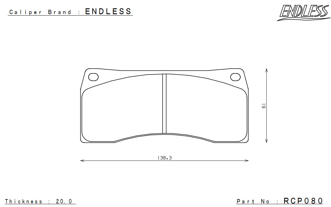ENDLESS エンドレス システムインチアップキット Racing 6 フロント インプレッサ GDB アプライドF/G(純正ブレンボキャリパー車) EHZ7XGDBF_画像2