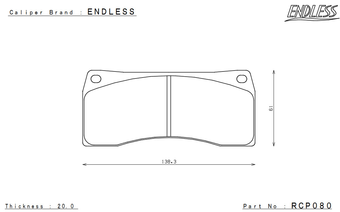 ENDLESS エンドレス システムインチアップキット Racing 6 フロント フェアレディZ Z33 純正ブレンボキャリパー装着車 EHZ7XZ33_画像2