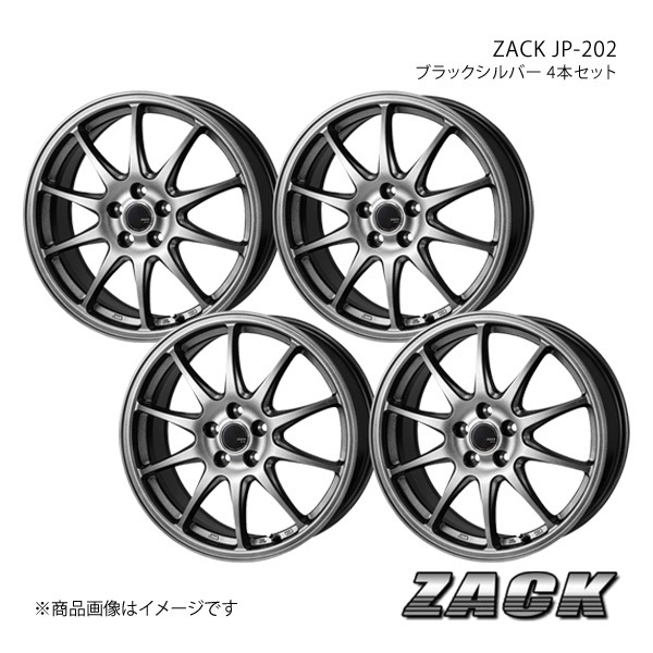 ZACK JP-202 フォレスター SH5 2007/12～2012/11/XS/Sグレード アルミホイール4本セット 【17×7.0J 5-100 +50 ブラックシルバー】_画像1