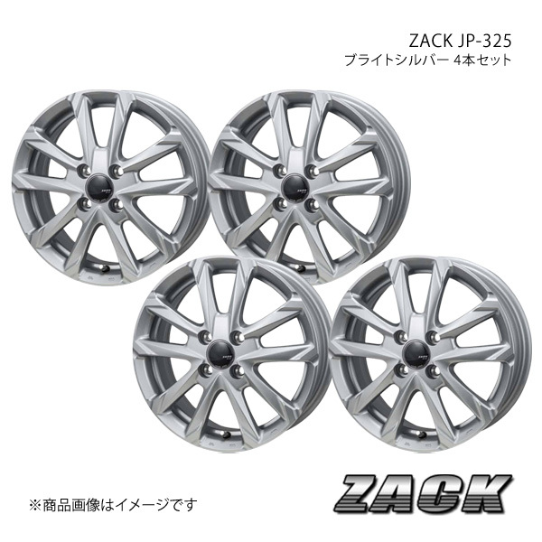 ZACK JP-325 アクア クロスオーバー NHP10H 2018/4～2019/7 アルミホイール4本セット 【16×6.0J 4-100 +40 ブライトシルバー】_画像1