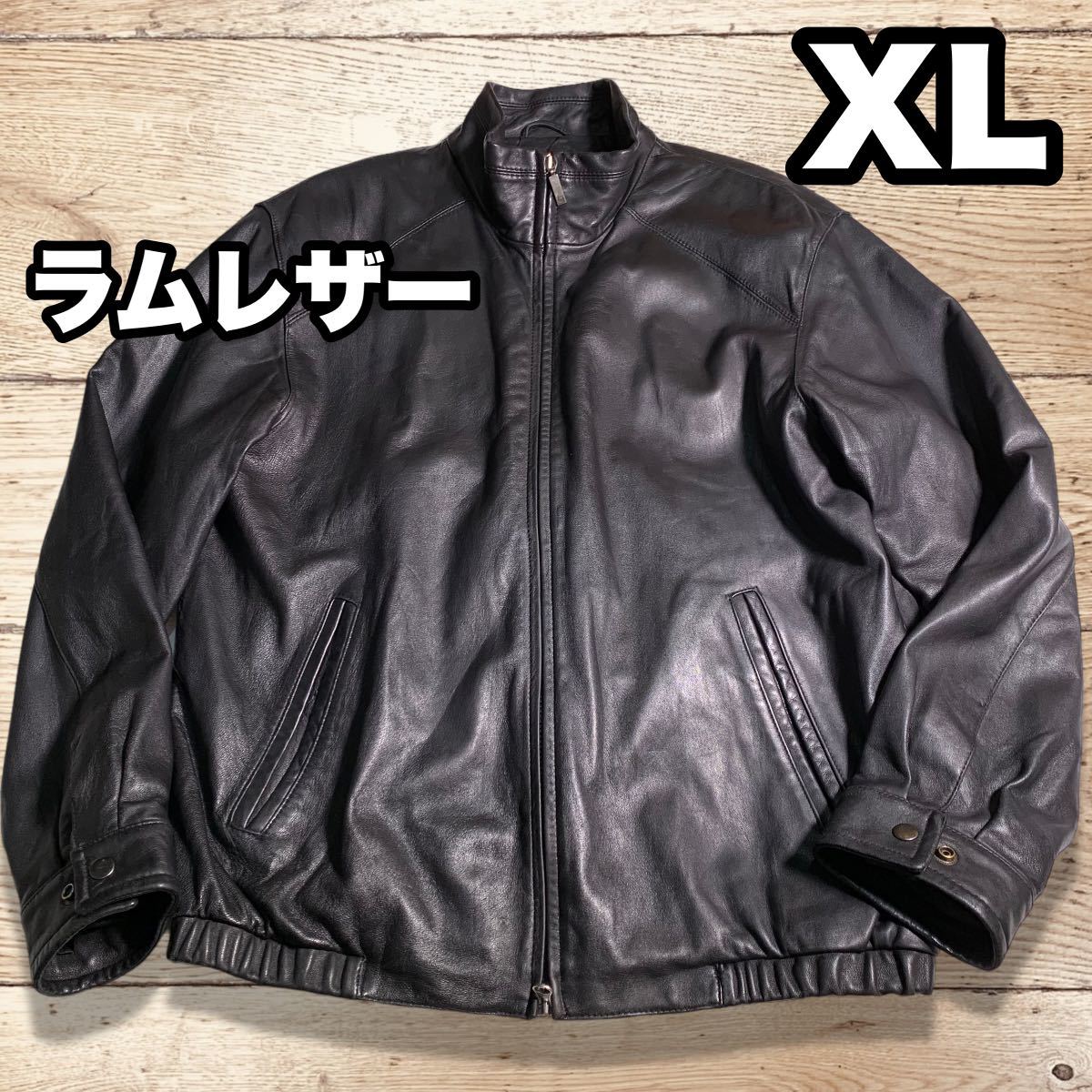 XLサイズ DANIER 本革 レザージャケット シングル ライダースジャケット ラムレザー 革ジャン 羊革