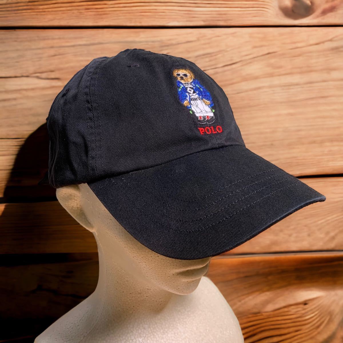 ポロベア ラルフローレン キャップ 帽子 メンズ 刺繍 黒 ベースボールキャップ POLO RALPH LAUREN