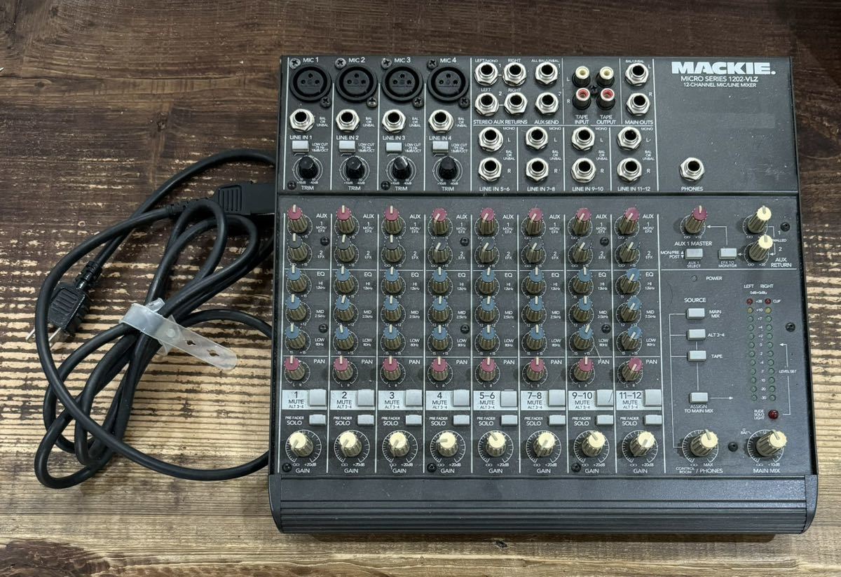 ジャンク品】MACKIE 1202-VLZ アナログミキサー 12ch MICRO ジャンク品】MACKIE 1202-VLZ アナログミキサー 12ch MICRO