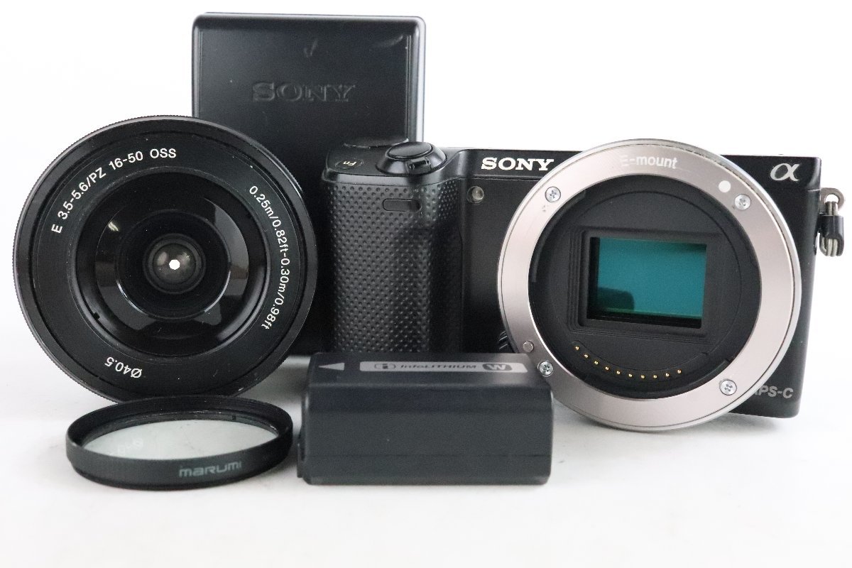 ジャンク品】SONY NEX-5R パワーズームレンズキット ミラーレス一眼-