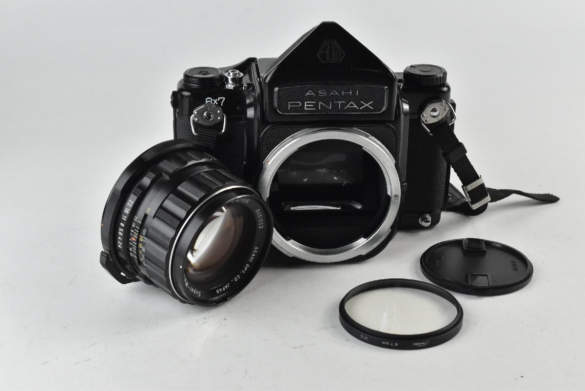 Asahi PENTAX ペンタックス 6x7 中判 フィルムカメラ Super-Multi-Coated TAKUMAR/6x7 105mm 2.4 レンズ【ジャンク品】★F