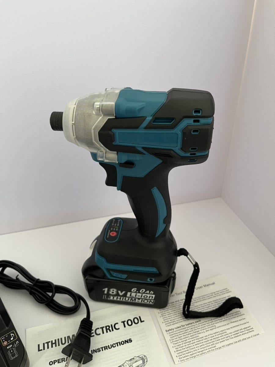 インパクトドライバー 3点セット マキタ互換 急速充電器 バッテリーBL1860 makita 充電式 工具 DIY 充電器 S4_画像4